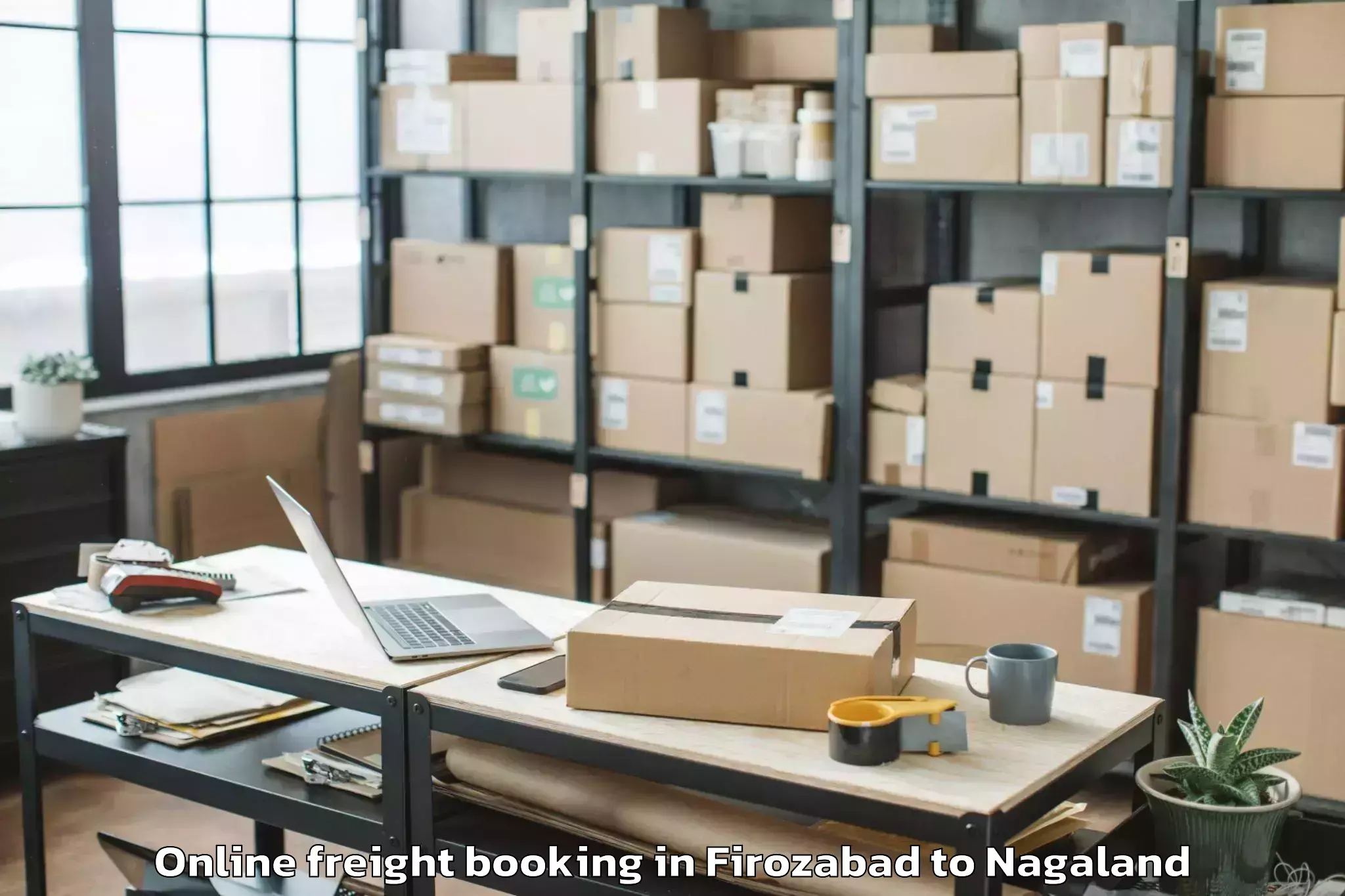 Top Firozabad to Wakching Online Freight Booking Available